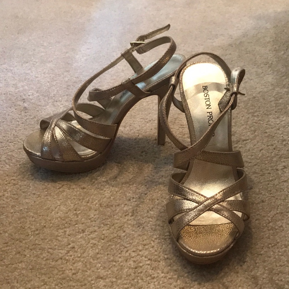 Gold 3inch heels